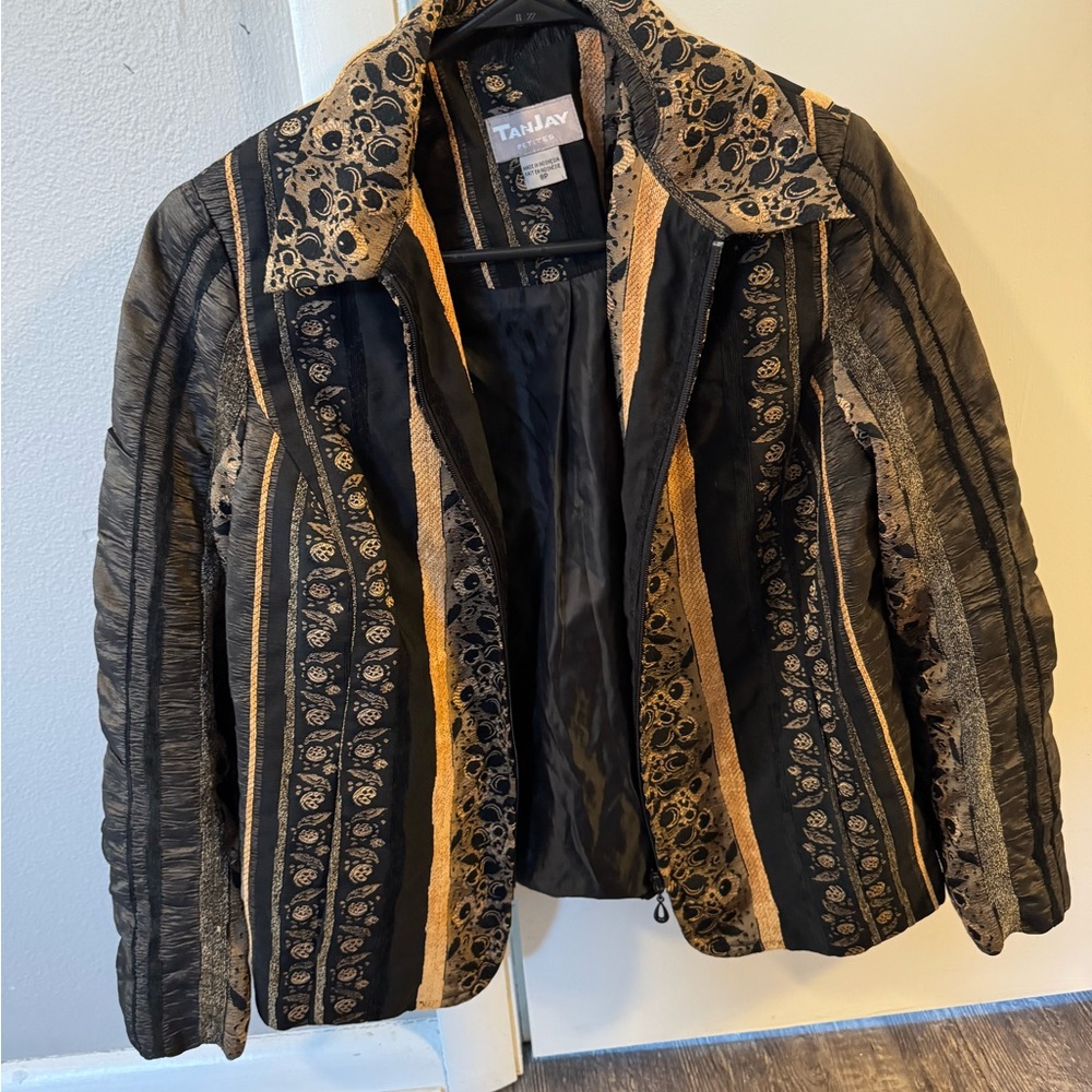 TanJay Women's Black and Gold Jacket